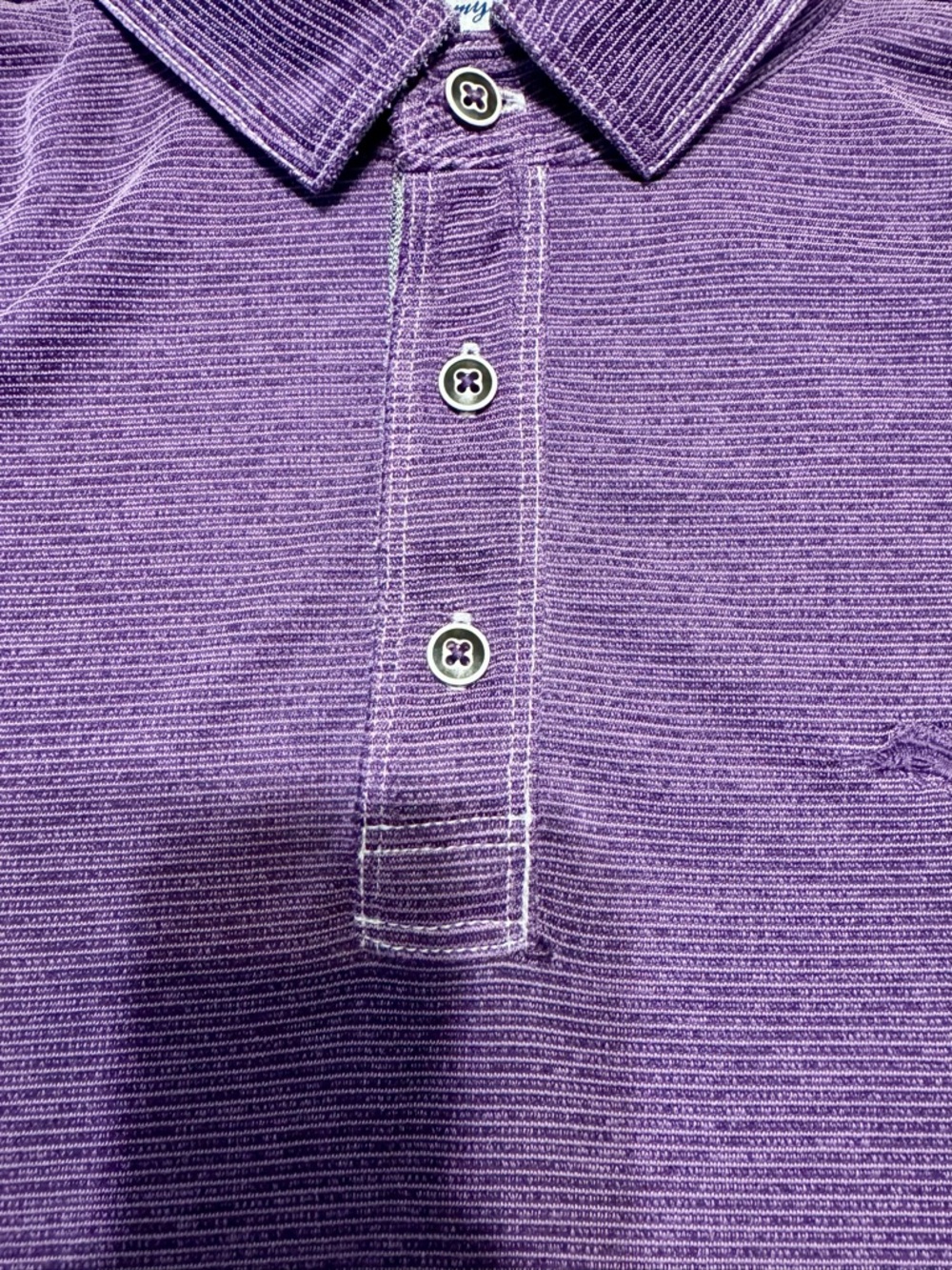Tommy Bahama Purple Slub Knit Polo Shirt L Tencel Blend Casual Soft - Picture 6 of 8